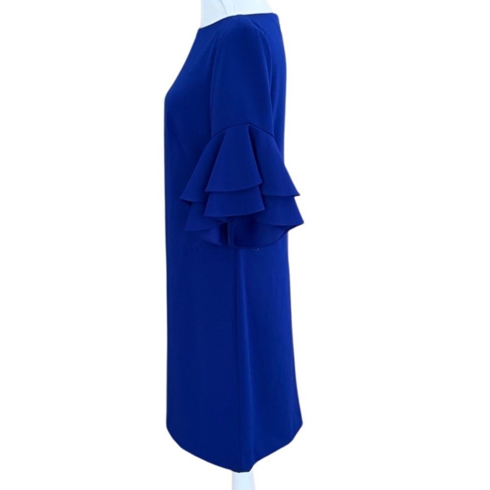 New with tag Ralph Lauren Royal Blue Ruffle Sleeve Mini Dress size 4. - Picture 7 of 11